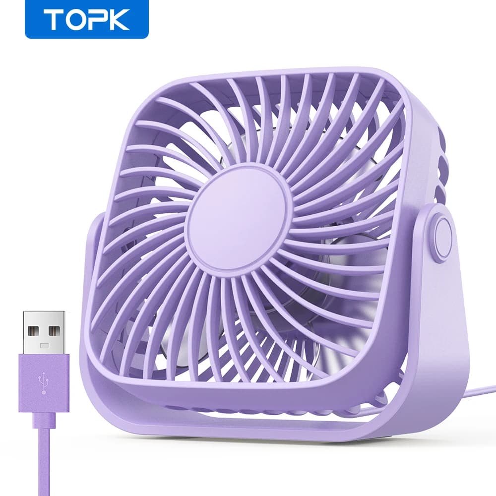 USB Mini Portable Fan 4 Inch 3 Speed Quiet Desk Table Personal UK — image 7