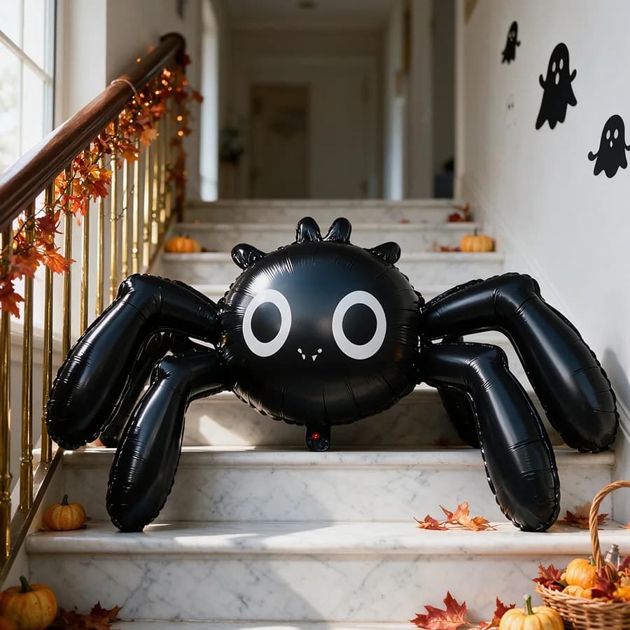 Halloween 3D Black Spider Balloon Ghost Party Decorations Festival Trick Toy — image 3