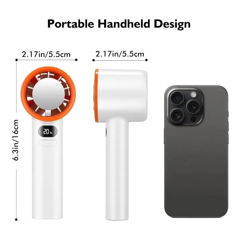 Mini Handheld Fan 120 Speed Portable Bladeless Rechargeable Ice Mode New Desktop — image 2