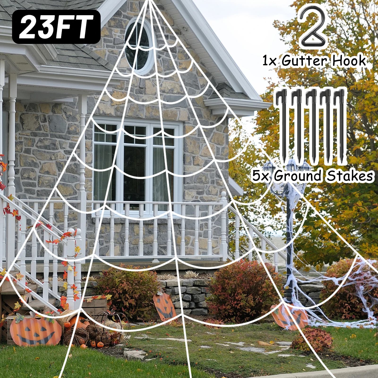 Giant Plush Black Spider 47 Inch Halloween Decoration Web Party Realistic — image 7