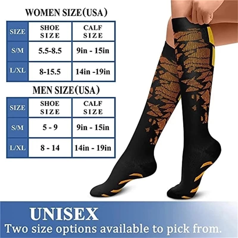 Compression Socks Graduated Running Training Recovery Cycling Sports Socks New U — image 2
