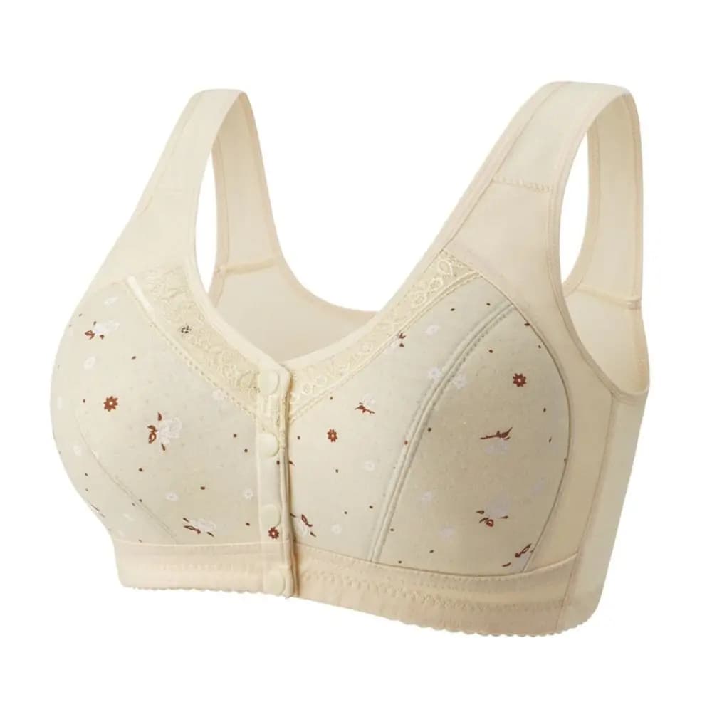 Wireless Bra for Older Women Full Cup Floral Printed Breathable Tank Top Bras UK — image 10