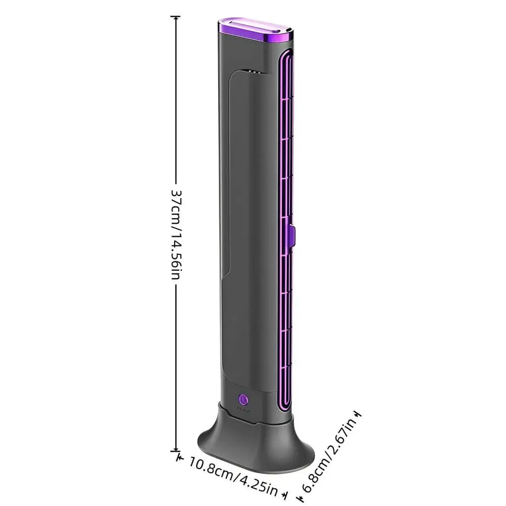 USB Rechargeable Cooling Fan Portable Bladeless Desk Office Home Small Work — image 8
