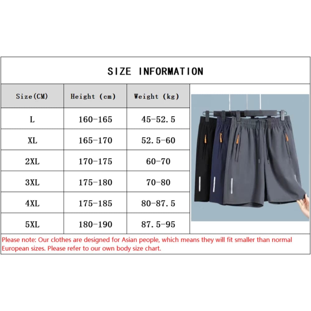 Men's Summer Ultra-Thin Ice Silk Beach Shorts Quick Dry Gym Sports Casual — image 6
