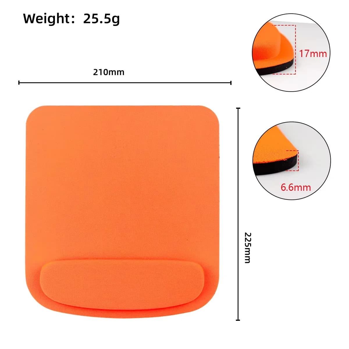 Mouse Pad Ergonomic Wrist Rest Eva Mousepad Office Computer Game New Solid Color — image 7
