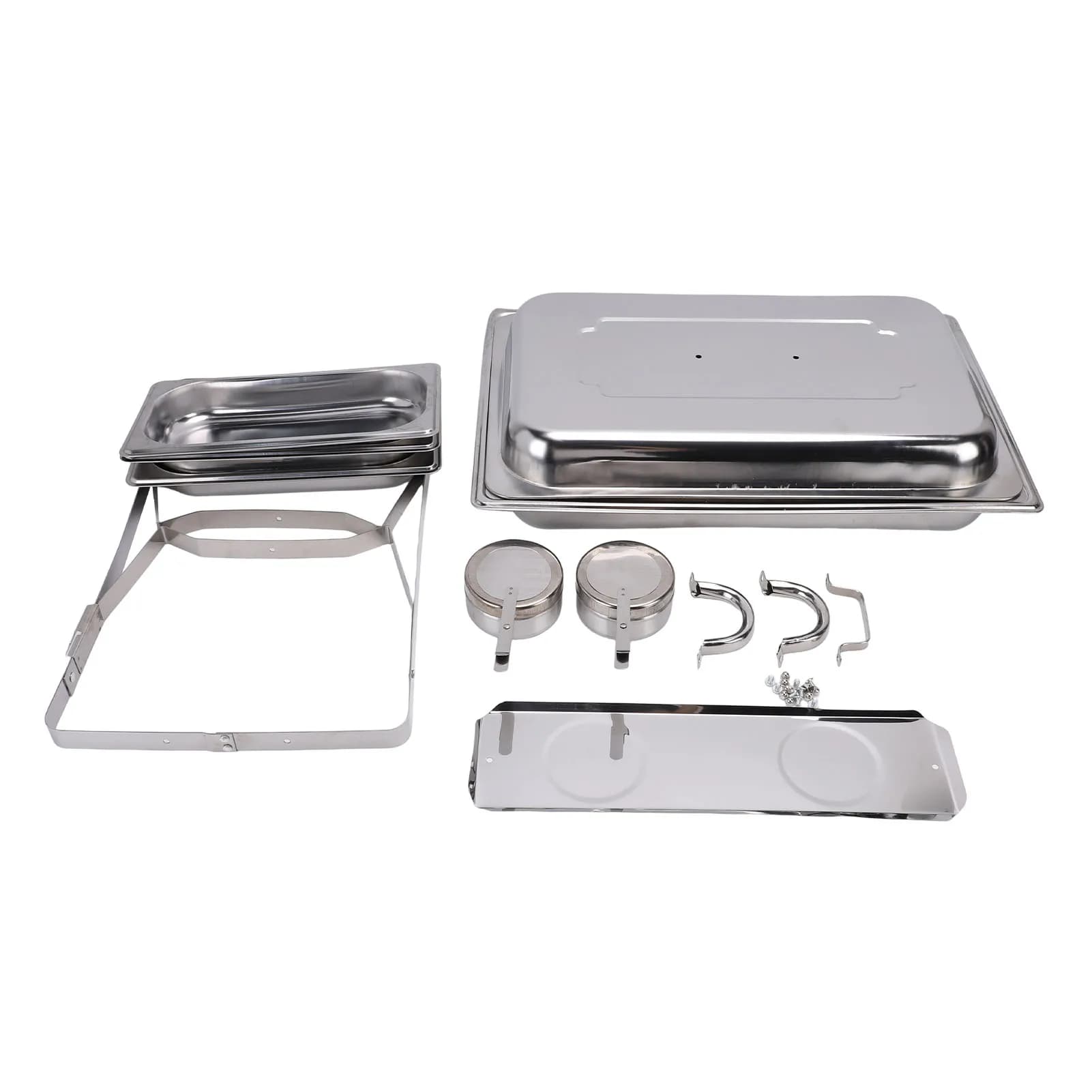 Stainless Steel Catering Chafer 3 Compartment Buffet Food Warmer New Rectangle U — image 7