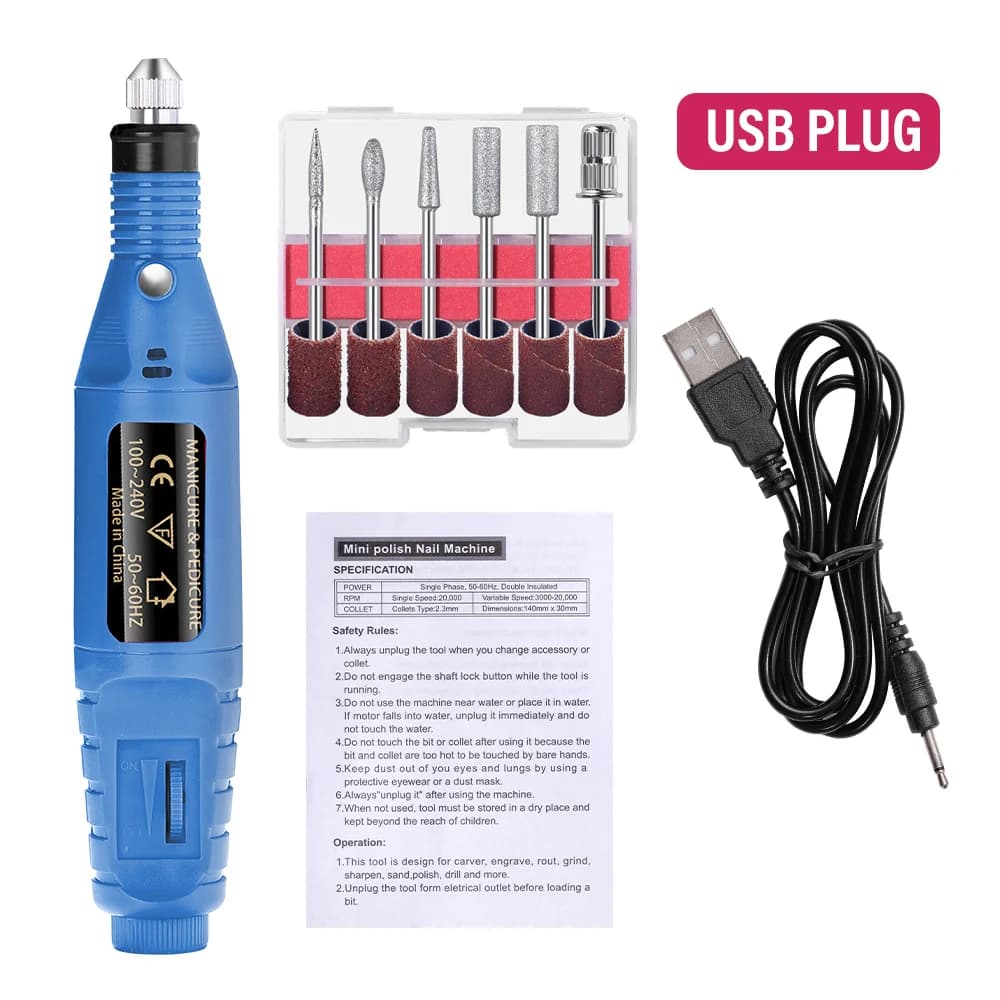Electric Nail Sander Drill Machine Grinding Equipment Milling Cutter New Set For — image 11
