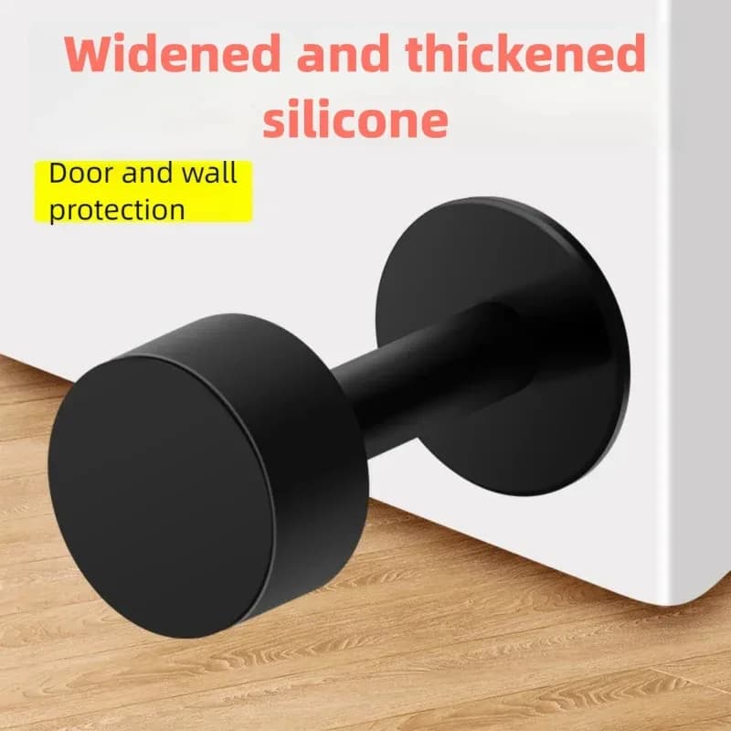 Heavy Duty Self-Adhesive Rubber Door Stopper Floor Protector No Drilling — image 4