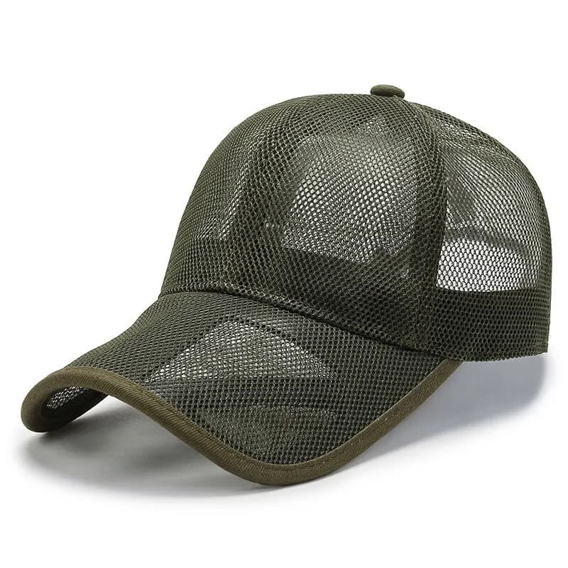 Men's Summer Mesh Baseball Cap Breathable Openwork Brim Hat Outdoor Sports — image 8