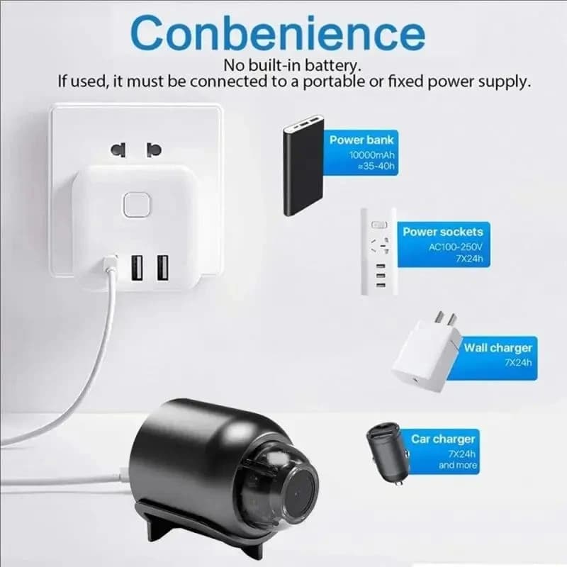 WiFi Camera Remote Monitoring Wireless Security Night Vision Network New Small U — image 4