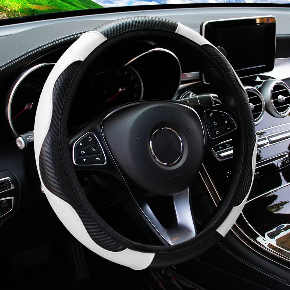 Universal Car Steering Wheel Cover Anti Slip Breathable Sport Grip Protector — image 12