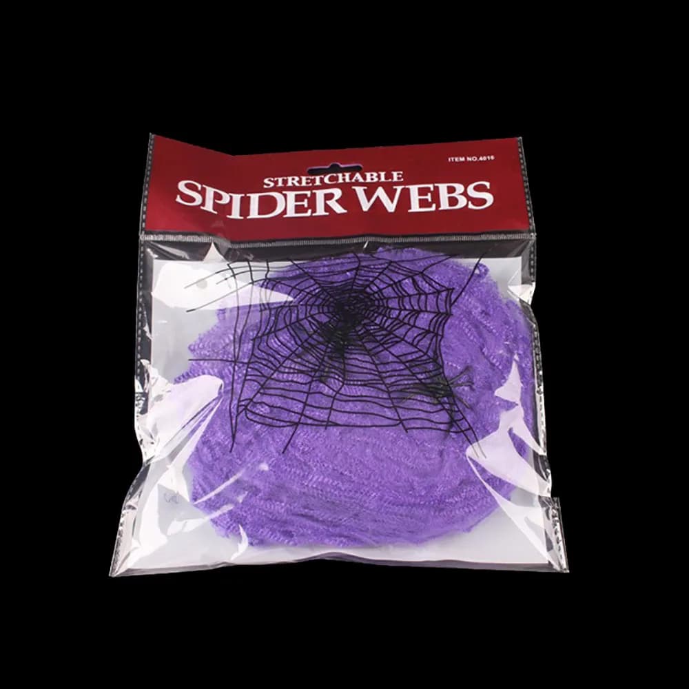 Halloween Decoration Spider Web Artificial Cobweb Stretchy for Horror House — image 11