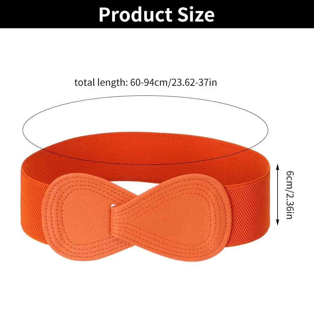 Women's Elastic Stretch Waistband Bow Belt for Dress Coat Decorative Fashion Belt — image 6