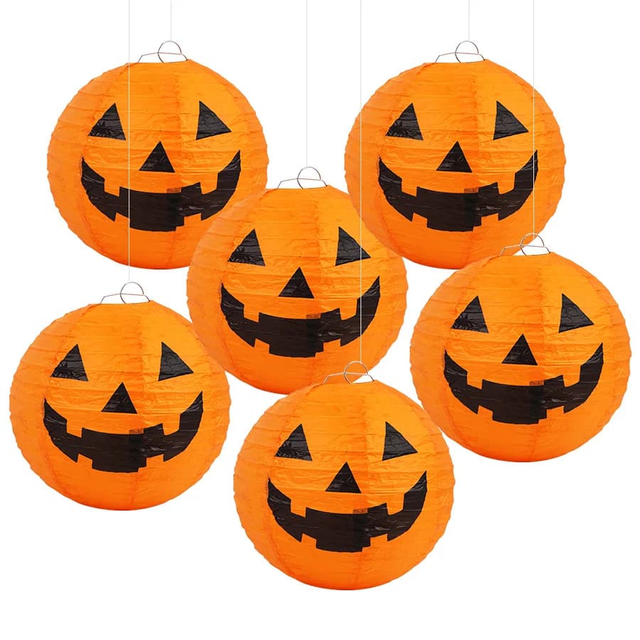 Halloween Pumpkin Lanterns Paper Decoration Hanging Ornament for Home UK