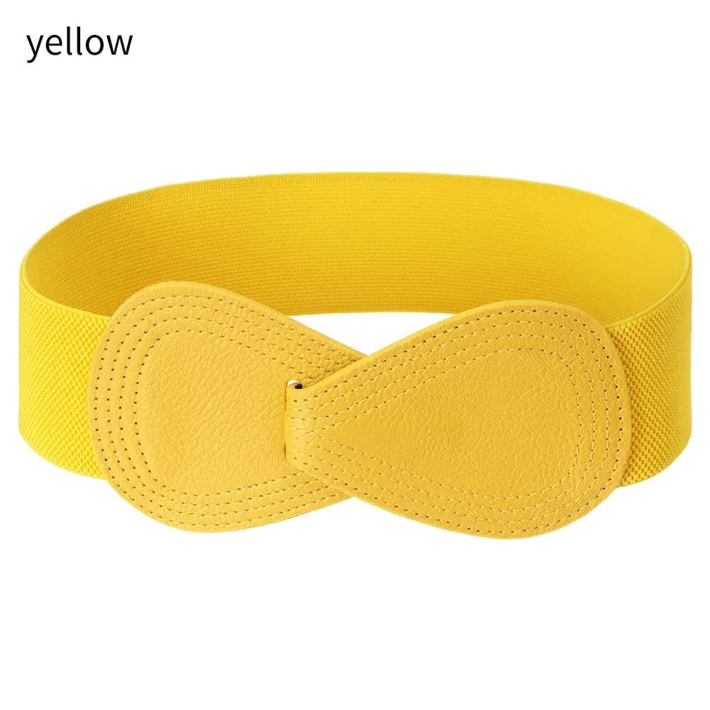 Women's Elastic Stretch Waistband Bow Belt for Dress Coat Decorative Fashion Belt — image 9