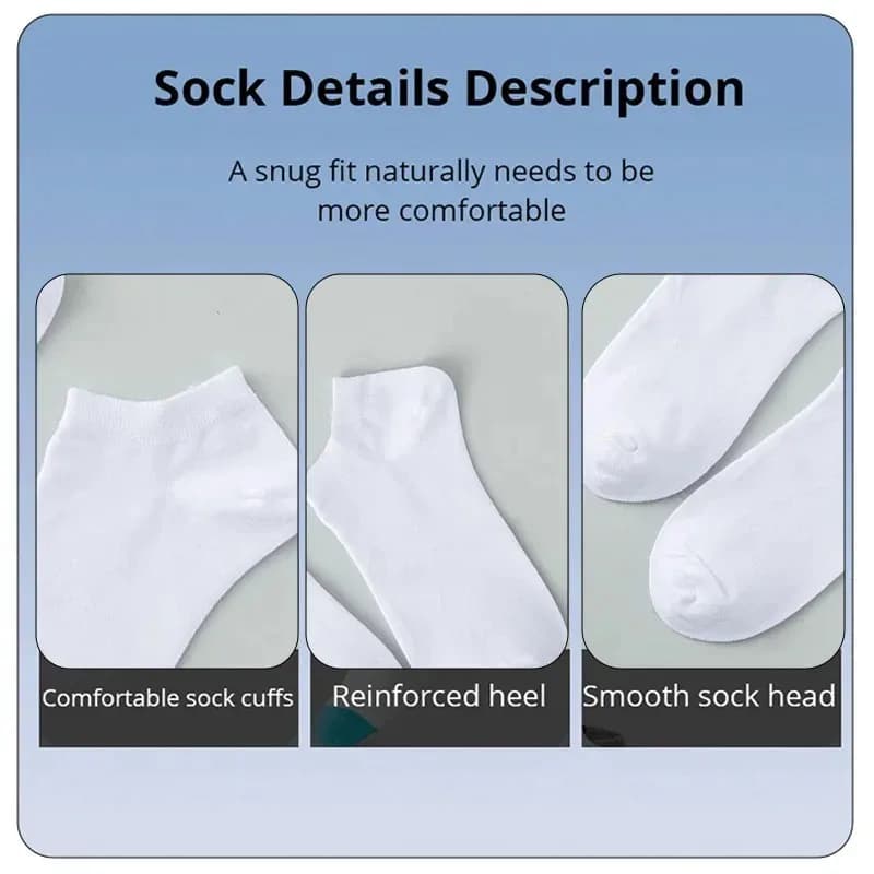 Invisible Boat Socks Women Men Low Cut Non-Slip Silicone No-Show 30 Pairs — image 6