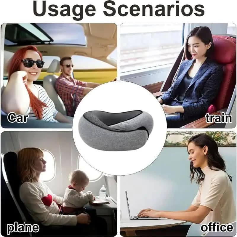 Travel Neck Pillow Memory Foam U-shaped Support Portable New Snail Style Soft UK — image 6