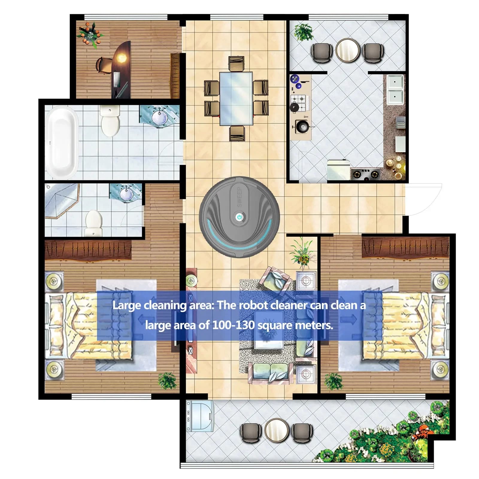 Mini Robot Vacuum Cleaner Automatic Smart Wireless Rechargeable Floor Sweeper — image 3