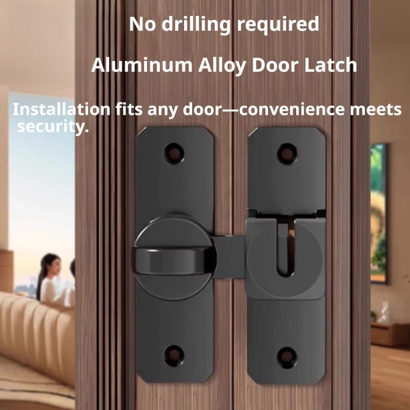 Door Bolts 90/180 Degree Flip Lock Home Security Sliding Door Latch New Zinc New — image 3
