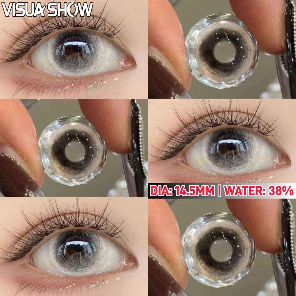 Black Contact Lenses Cosmetic Colour Contacts 2 Pcs Yearly Use — image 6