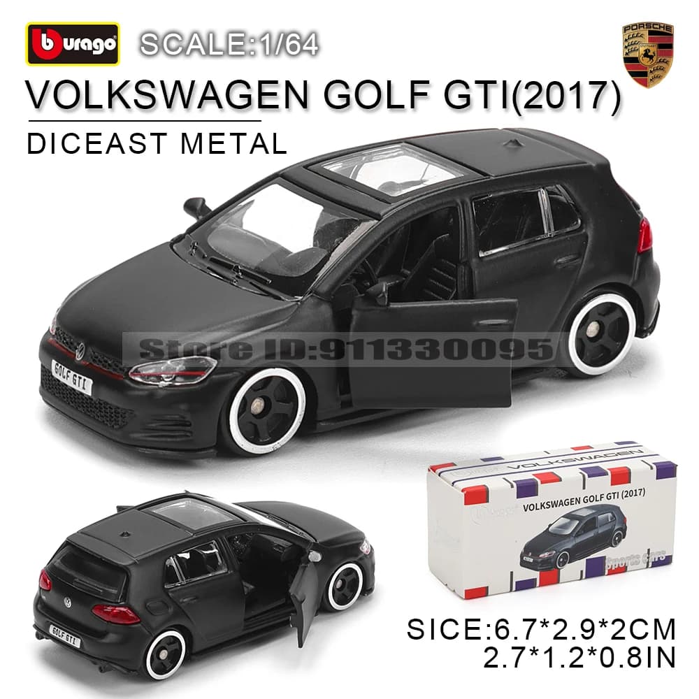 1:64 Die-Cast Car Model Collection Toy Bburago Golf 2017 2020 Gift for Boys Kids — image 16