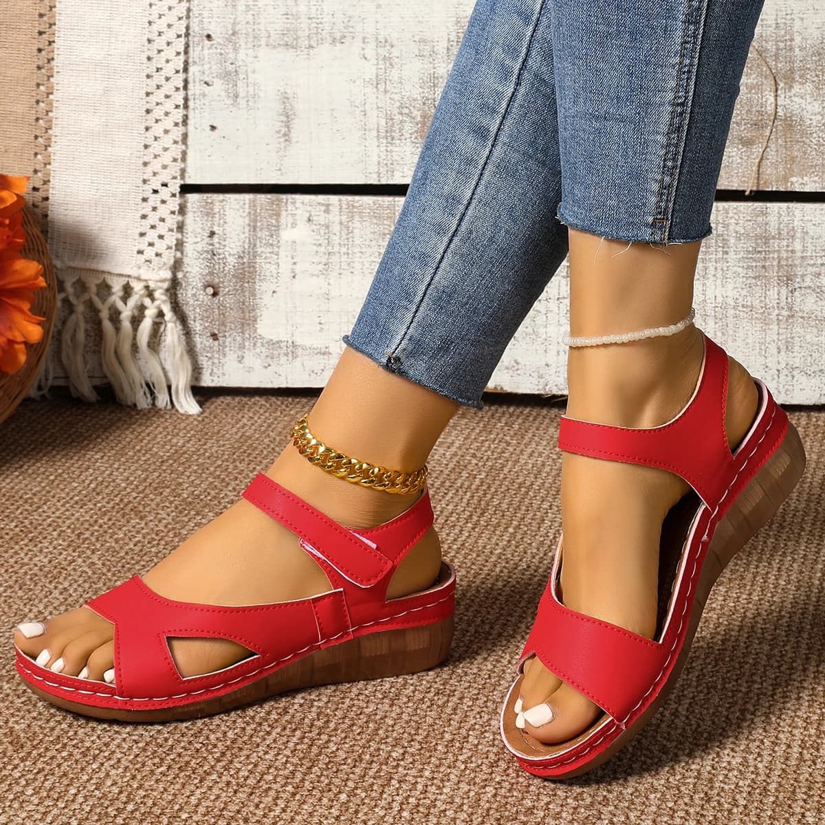 Women's Summer Wedge Sandals Slides Non-Slip Party Shoes Ladies — image 3