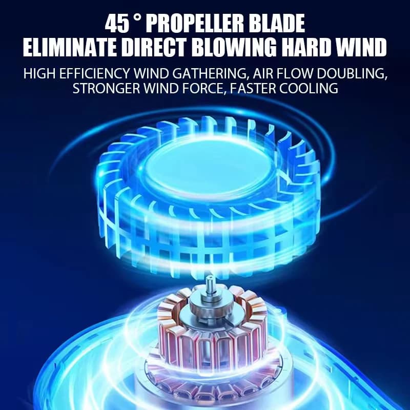 Portable Mini Hanging Neck Fan Bladeless USB Rechargeable Summer Neckband Fan — image 3