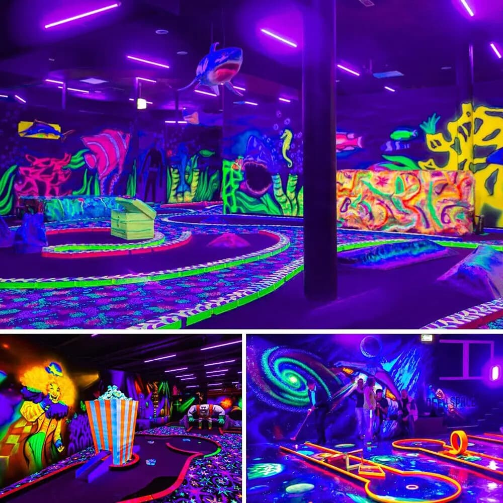 36W UV LED Blacklight Strip UK 3 Pin Plug Glow Party Decor New with Play Bar for — image 7