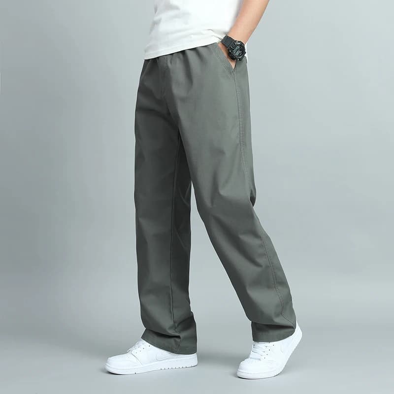 Men's Casual Cotton Trousers Loose Fit Straight Multi-Pocket Plus Size — image 4