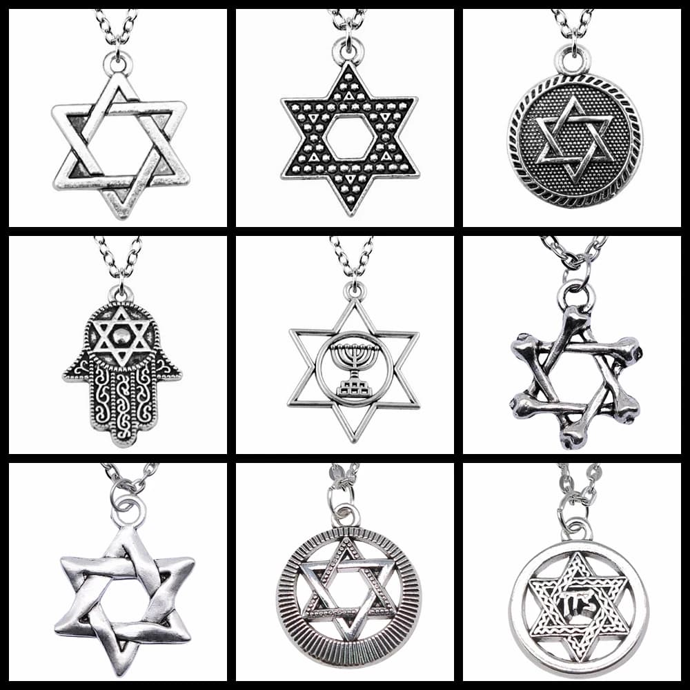 Star of David Pendant Necklace Silver Bronze Fashion Jewellery Gift — image 3