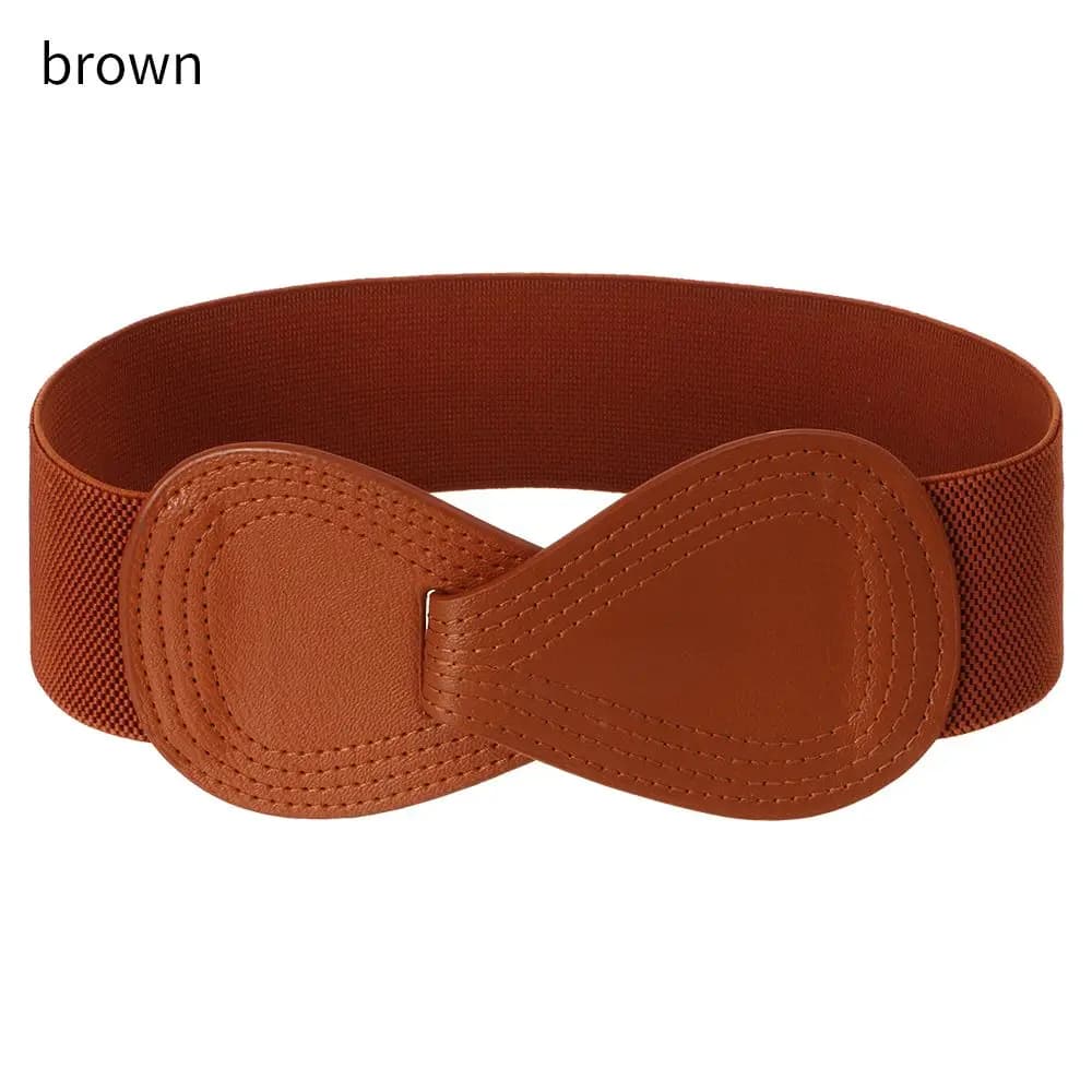Women's Elastic Stretch Waistband Bow Belt for Dress Coat Decorative Fashion Belt — image 11