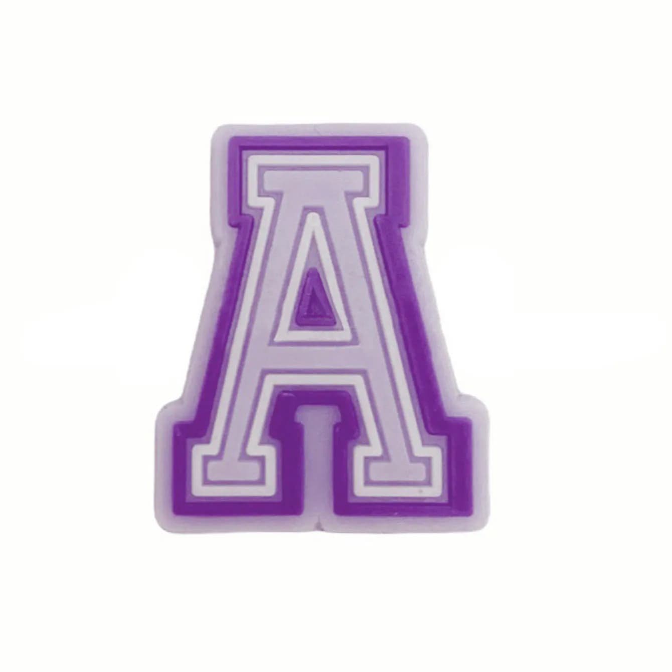 Purple Alphabet Letter Pins Shoe Charms for Crocs Clogs Slides DIY Bubble — image 4