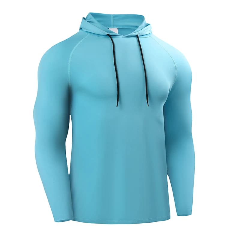 Men's Hooded Long Sleeve Gym Shirt Sportswear Running Fitness Casual Top — image 6