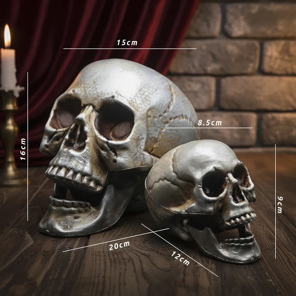 Plastic Skull Head Realistic Skeleton Halloween Party Haunted House Decor UK — image 8