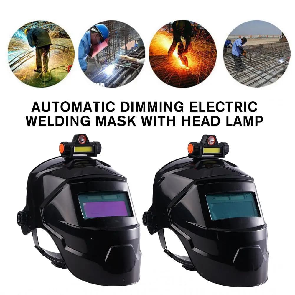 Automatic Dimming Electric Welding Mask Head Lamp Adjust Large Viewing 1pc with
