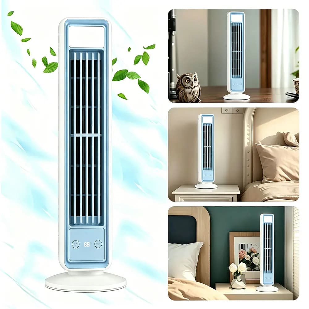 Silent Tower Fan Portable Air Cooler for Office Home Strong Wind Cooling — image 8
