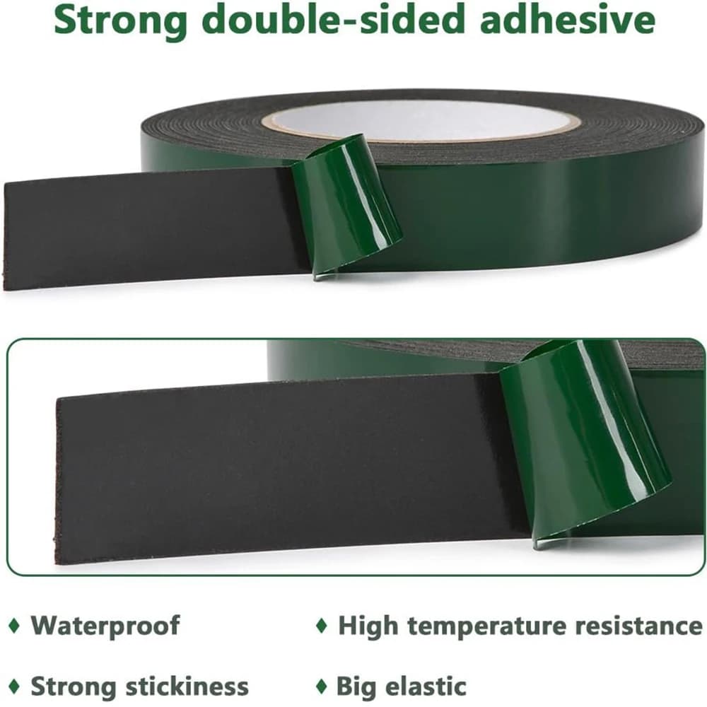 10m Double Sided Foam Tape Self-Adhesive Waterproof Mounting Tape — image 2