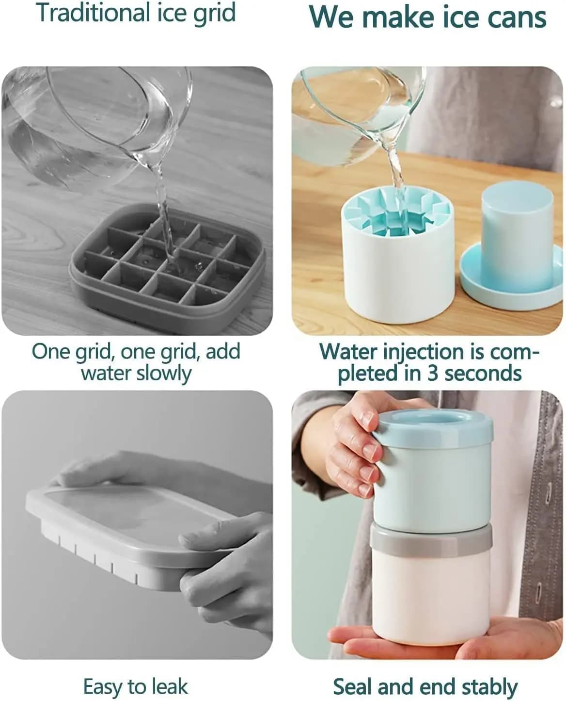 Silicone Ice Cube Mold Round Ice Bucket Freeze Maker Barware Tools Summer DIY UK — image 6