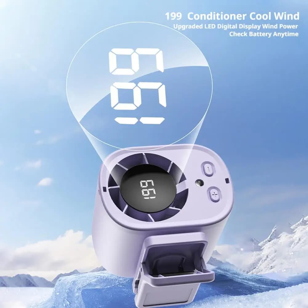 USB Rechargeable Cooling Fan Clip 360 Rotation 3 Speed LED New Semiconductor Car — image 3