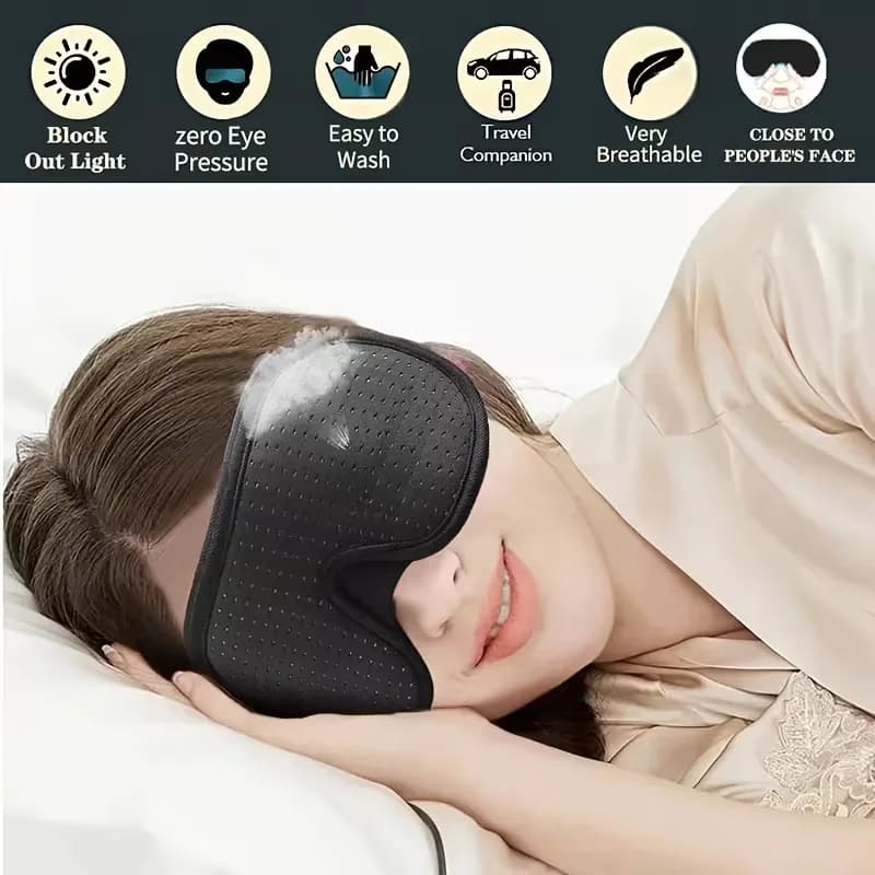 3D Sleep Mask Soft Breathable Travel Nap Eye Mask Men Women New suitable for and — image 3