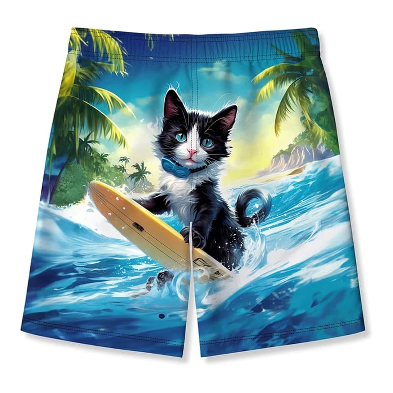 Men's Beach Shorts 3D Neon Print Colourful Board Shorts Swim Trunks Harajuku — image 7