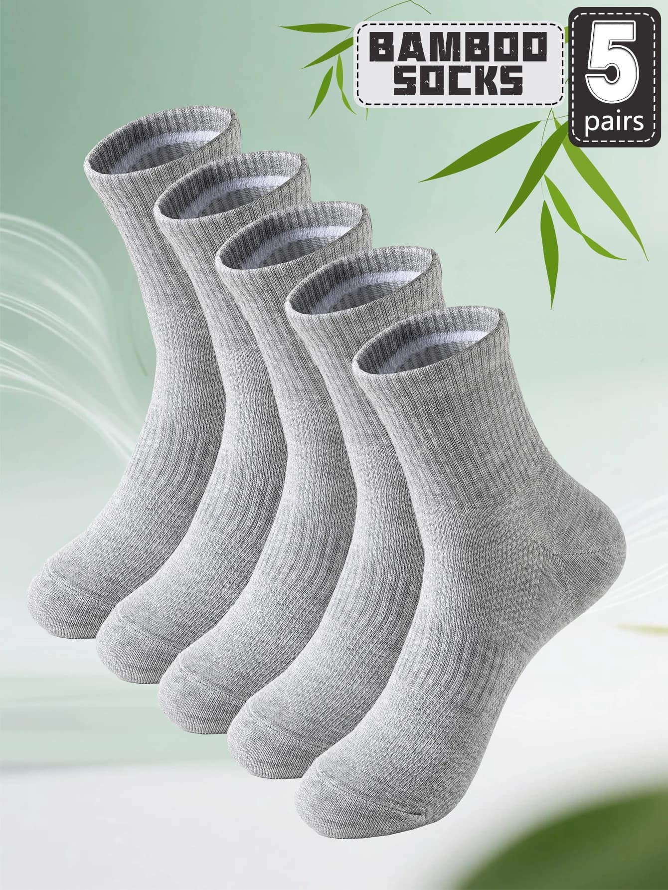 Men's Bamboo Fibre Socks Breathable Mesh Anti-Odour Business Short Socks UK — image 8