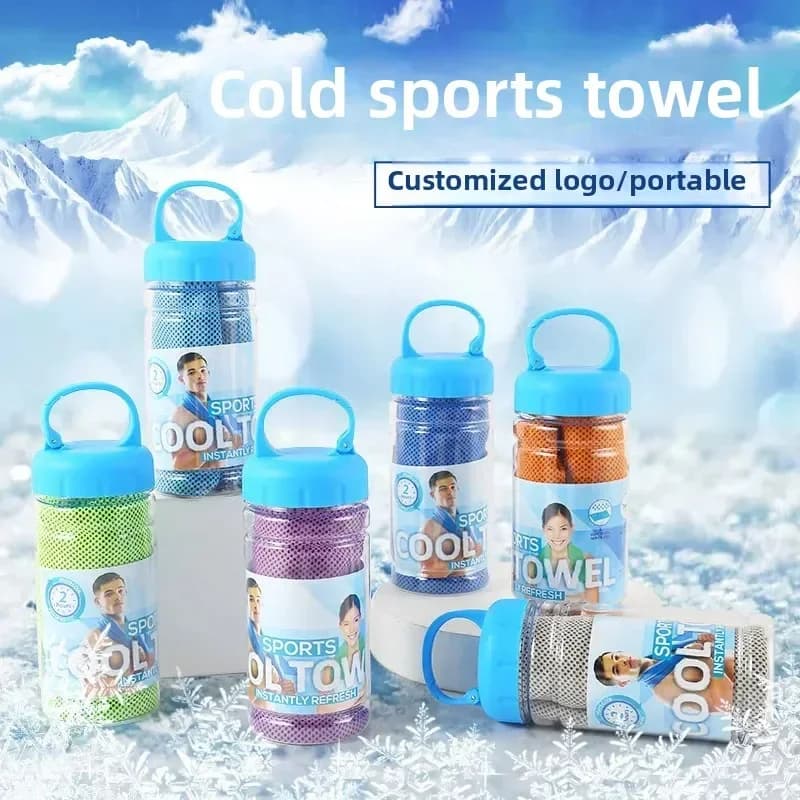 Quick-Dry Gym Towel 80cm Portable Bottle Mounted Sweat Absorbent Sports Towel — image 2