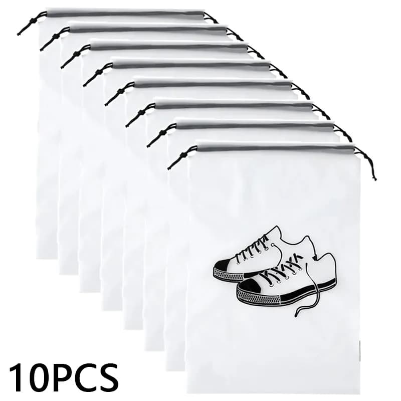 5 Pcs Shoes Storage Bags Closet Organiser Non-Woven Waterproof Hanging Bag Travel