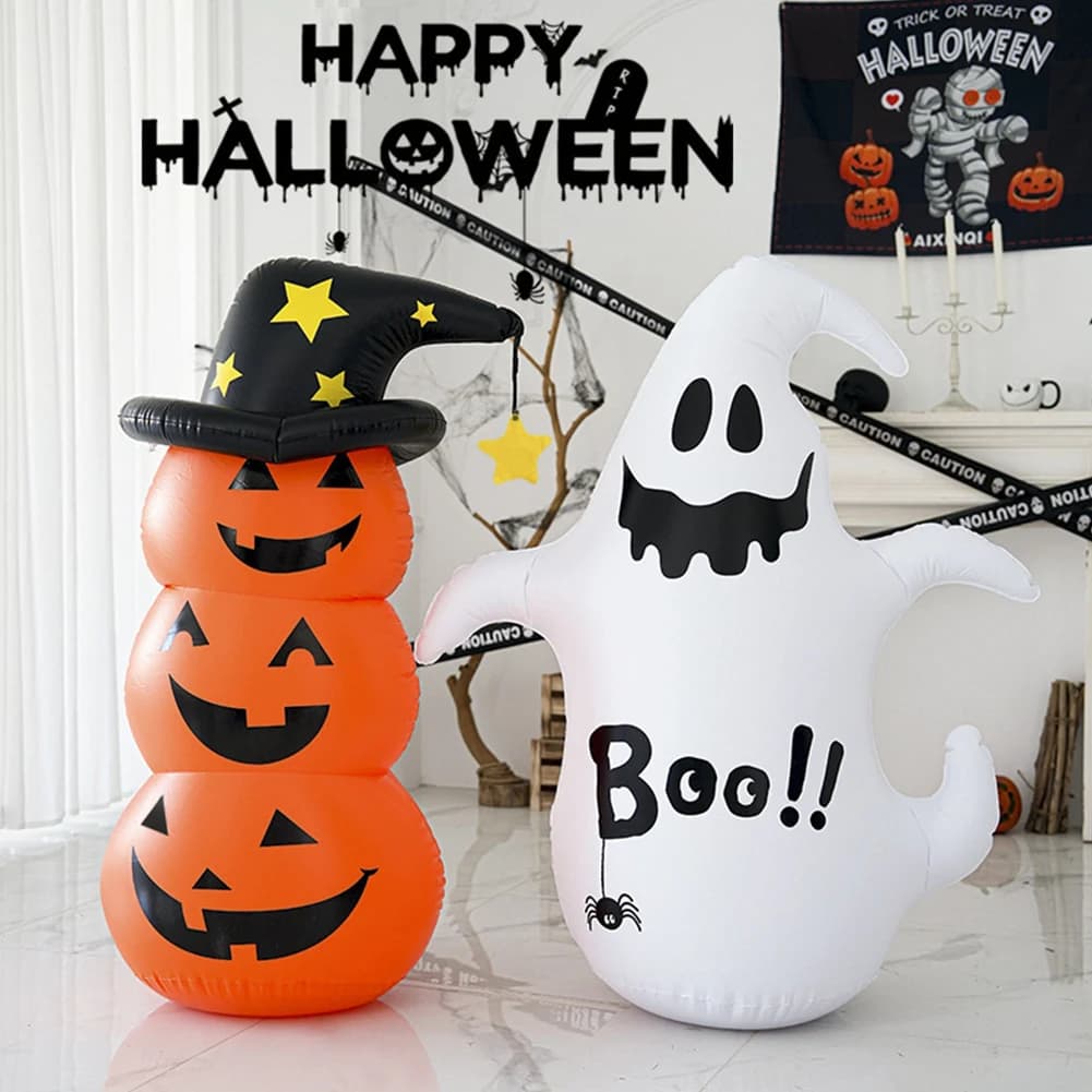 Halloween Ghost Inflatable Windproof Pumpkins Horror Festival Garden Decoration — image 2