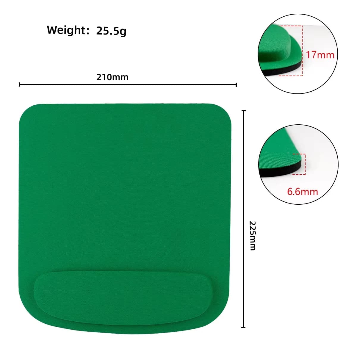 Mouse Pad Ergonomic Wrist Rest Eva Mousepad Office Computer Game New Solid Color — image 10