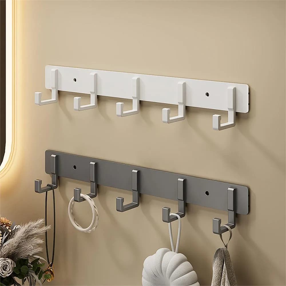 Aluminum Punch-Free Hooks Kitchen Storage Towel Hangers New Space Are Easy New U — image 2
