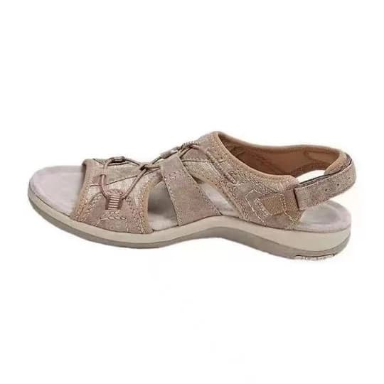 Women's Summer Sandals Casual Breathable Flat Beach Shoes Large Size Round Toe — image 4
