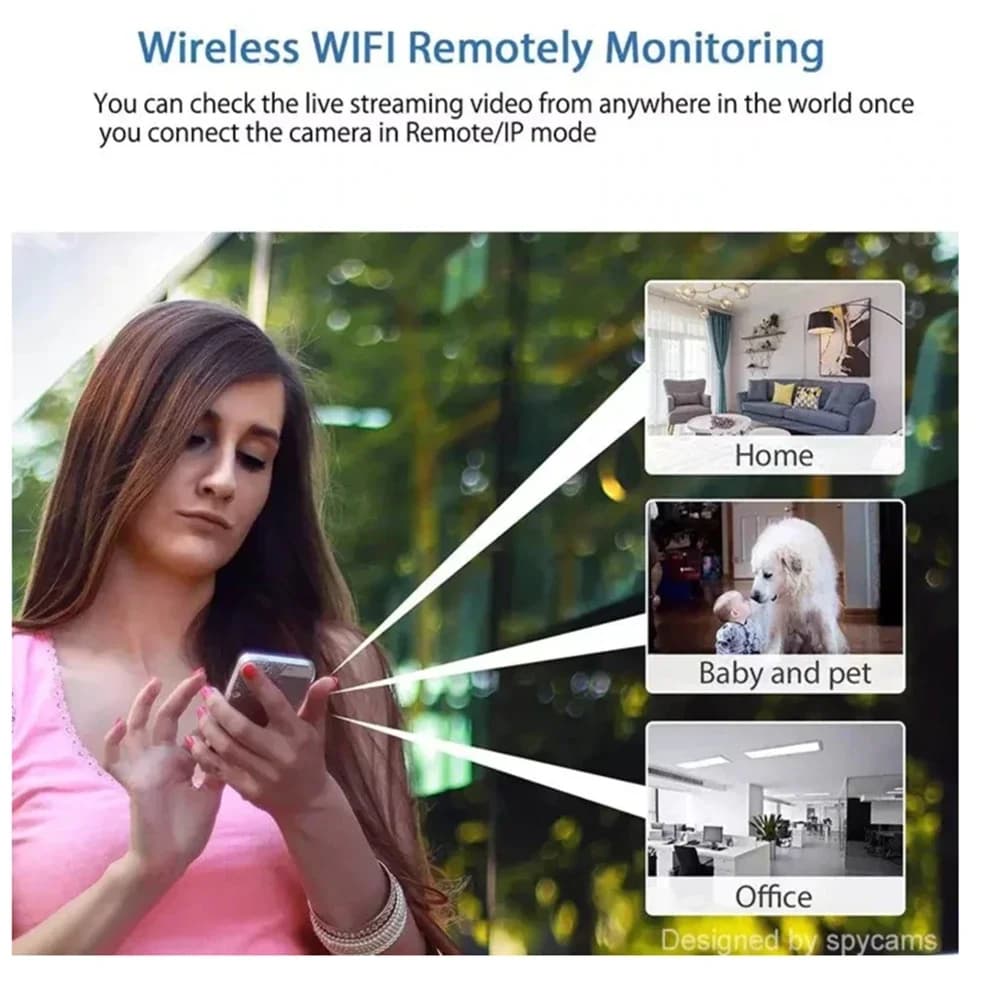 WiFi Camera Remote Monitoring Wireless Security Night Vision Network New Small U — image 5