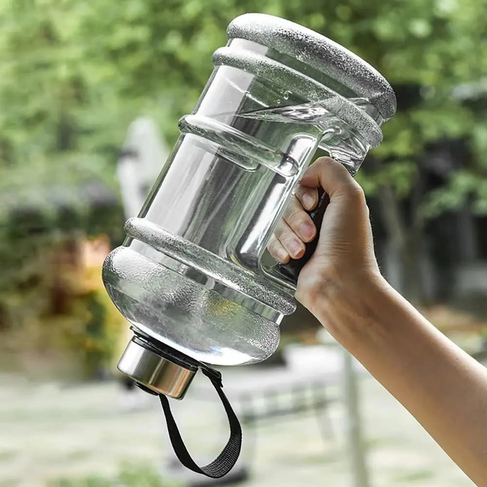 2L Sports Water Bottle with Handle PETG Gym Workout Shaker Training Bottle — image 2